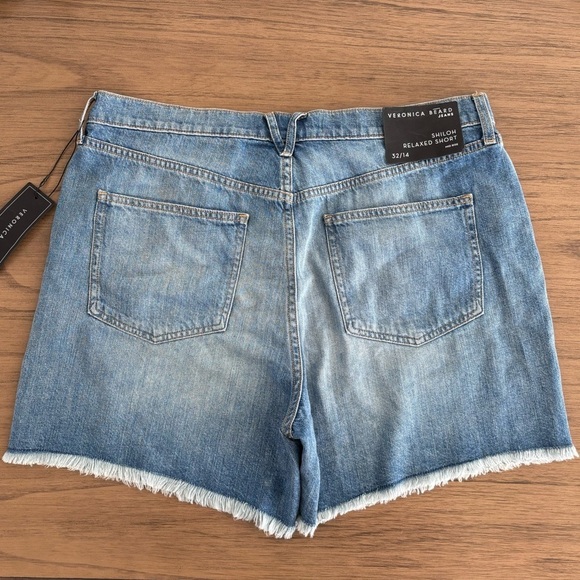 NWT! Veronica Beard‎ Jeans Shiloh Relaxed Mid-Length Denim Cutoff Short  32/14 - Picture 3 of 6